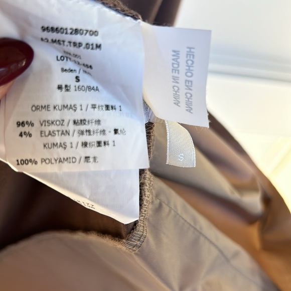 S MAX MARA Sleeveless Knit Dress SMALL Satin brown taupe color Easy Living Brown - Picture 12 of 16